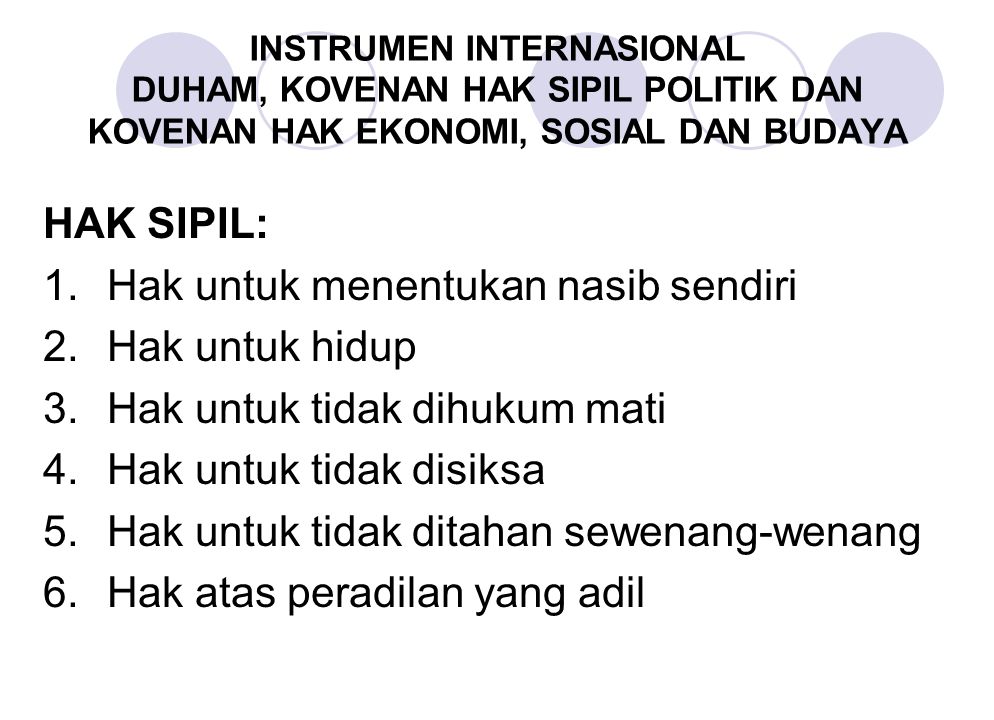 SEJARAH KONSEP DAN INSTRUMEN HAM INTERNASIONAL SERTA IMPLEMENTASINYA